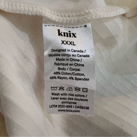 Knix Papaya Mock Neck Cream Bodysuit Size XXXL - Picture 9 of 12